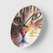 Horloge Ronde Visage de chat (Angle)