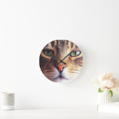 Horloge Ronde Visage de chat (Maison)