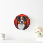 Horloge Ronde Visage de chien mignon (Maison)