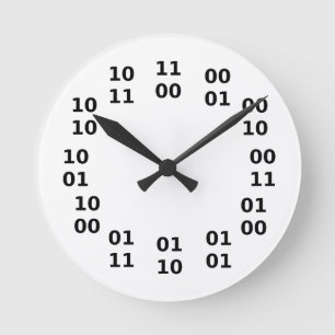 Horloge Ronde visage de l'horloge numérique binaire
