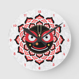 Horloge Ronde Visage de Lord Jagannath Chakra Divinité hindoue