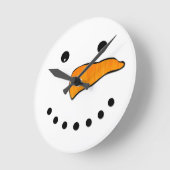 Horloge Ronde Visage de neige (Angle)