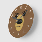 Horloge Ronde Visage grincheux d'ours (Angle)
