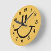 Horloge Ronde Visage Jaune (Angle)