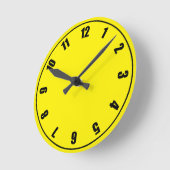 Horloge Ronde Visage Jaune (Angle)