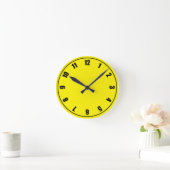 Horloge Ronde Visage Jaune (Maison)