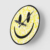 Horloge Ronde Visage souriant éclaboussé (Angle)