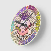 Horloge Ronde Visage Surpris (Angle)