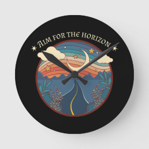 Horloge Ronde Viser l'horizon voyage nature roadtrip