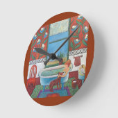 Horloge Ronde Visiteur à l'horloge de Bathtime (Angle)