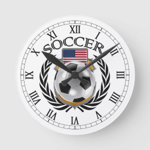 Horloge Ronde Vitesse de fan du football 2016 des Etats-Unis