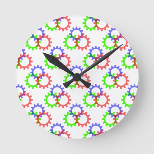 Horloge Ronde Vitesses rouges, vertes et bleues (Recto)