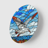 Horloge Ronde Vitre de mouette (Angle)