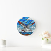 Horloge Ronde Vitre de mouette (Maison)