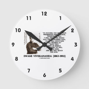 Horloge Ronde Vivekananda Pour Réussir Ayez Persévérance Volonté