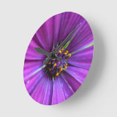 Horloge Ronde Vivid Purple Daisy (Angle)