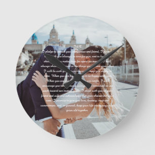 Horloge Ronde Vœux de mariage