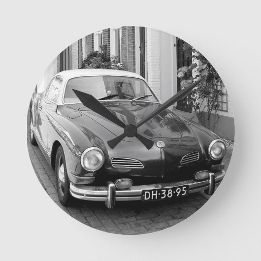 Horloge Ronde Voiture classique Karmann Ghia (Recto)