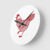 Horloge Ronde Volaille de poulet (Angle)