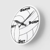 Horloge Ronde Volleyball (Angle)