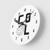 Horloge Ronde Volleyball cool (Angle)