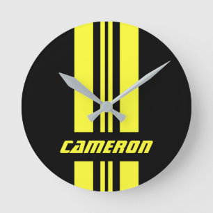 Horloge Ronde Votre nom Couleurs entièrement personnalisées Coul