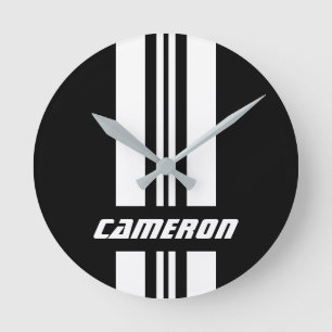 Horloge Ronde Votre nom Couleurs entièrement personnalisées Coul