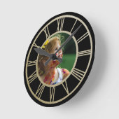 Horloge Ronde Votre photo personnalisée avec les chiffres (Angle)