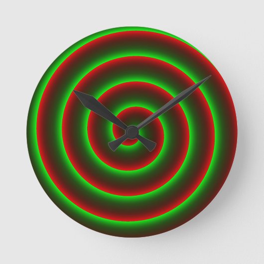 Horloge Ronde Voulez-vous changer le rouge ? Spirale verte flash (Recto)