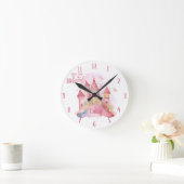 Horloge Ronde Vous êtes Loved Palace Pink Cloud personnalisable (Maison)