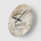 Horloge Ronde vous êtes message spécial (Angle)