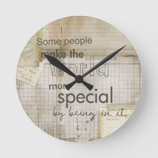 Horloge Ronde vous êtes message spécial (Recto)
