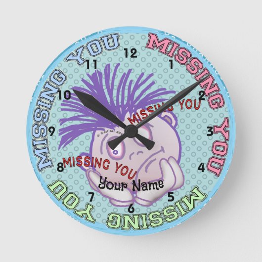 Horloge Ronde Vous manquez de visage (Recto)