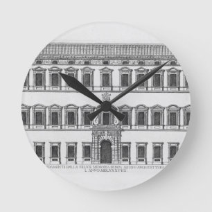 Horloge Ronde Vue de la façade du palais de Lateran, Rome, Co