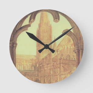 Horloge Ronde Vue du sud de cathédrale de Salisbury du Cloiste