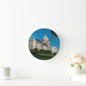 Horloge Ronde Vue occidentale de bâtiment de capitol (Maison)