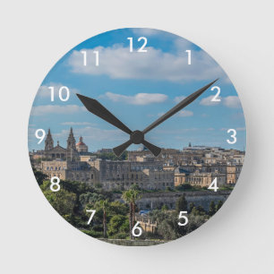 Horloge Ronde Vue panoramique sur la vieille ville de La Valette