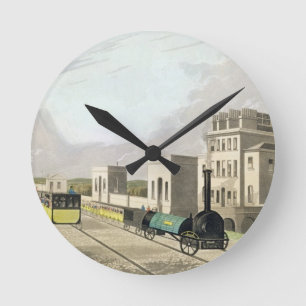 Horloge Ronde Vue sur le chemin de fer Manchester et Liverpool, 
