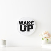 Horloge Ronde Wake up Black (Maison)