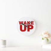 Horloge Ronde Wake up red round clock (Maison)