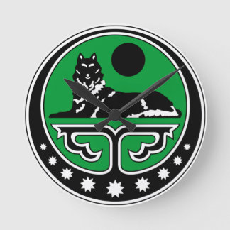 Horloge Ronde Wall Clock Chechen Wolf