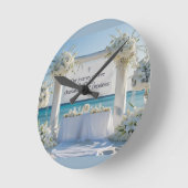 Horloge Ronde Wall Clock-Elegant Bridal Wall Clock (Angle)
