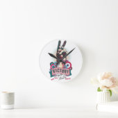 Horloge Ronde Wall Clock – Victory Peace & Love Pop-Art Design (Maison)