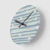 Horloge Ronde Wall Clock – Whimsy Faces (Angle)
