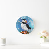 Horloge Ronde Wall Clock with Puffin (Maison)