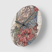 HORLOGE RONDE WALLCLOCK : WILLIAM MORRIS : HONEYSUCKLE + TULIP (Angle)
