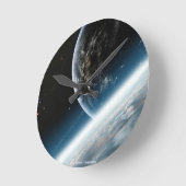 Horloge Ronde Wanduhr " Espace (Angle)