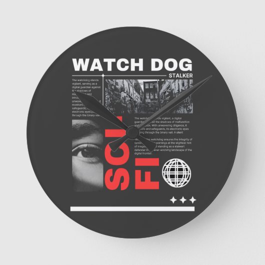 Horloge Ronde Watch Dogs Throw Pillow  (Recto)