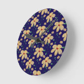 Horloge Ronde Watercolor Botanical Seamless Pattern   (Angle)