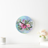 Horloge Ronde Watercolor Flowers (Maison)